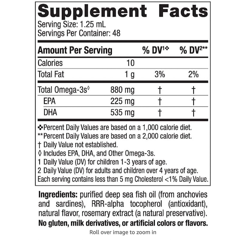 [Nhập Khẩu Tem Phụ+Date 2028] Thực phẩm bảo vệ sức khỏe Nordic Naturals Baby's DHA 60ml cho bé 0m-1y