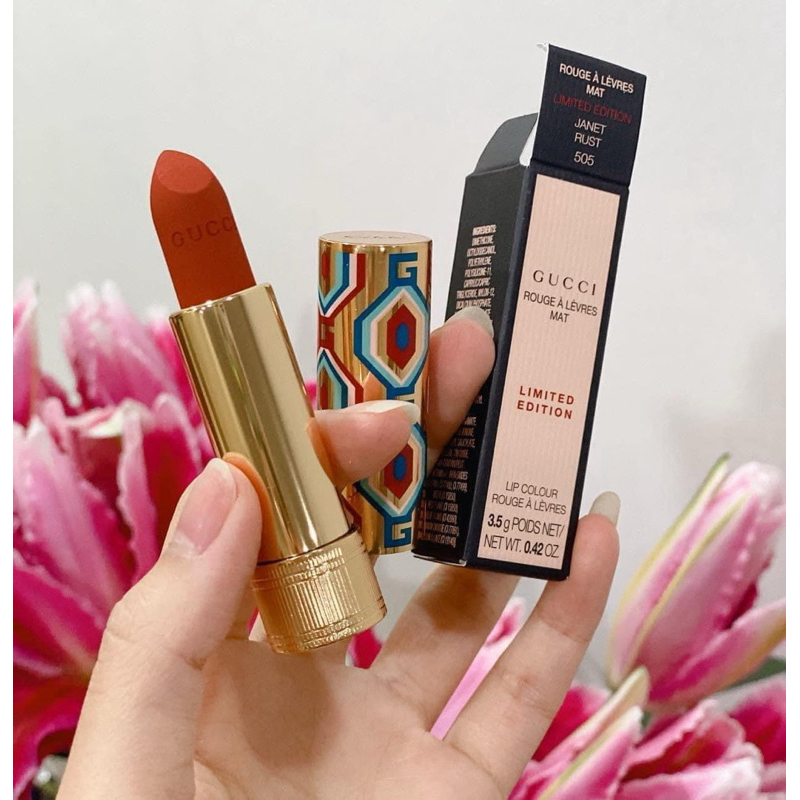 Son Thỏi Gucci Matte Lipstick 505 Janet Rust 3.5g (Limited New 2024 ...