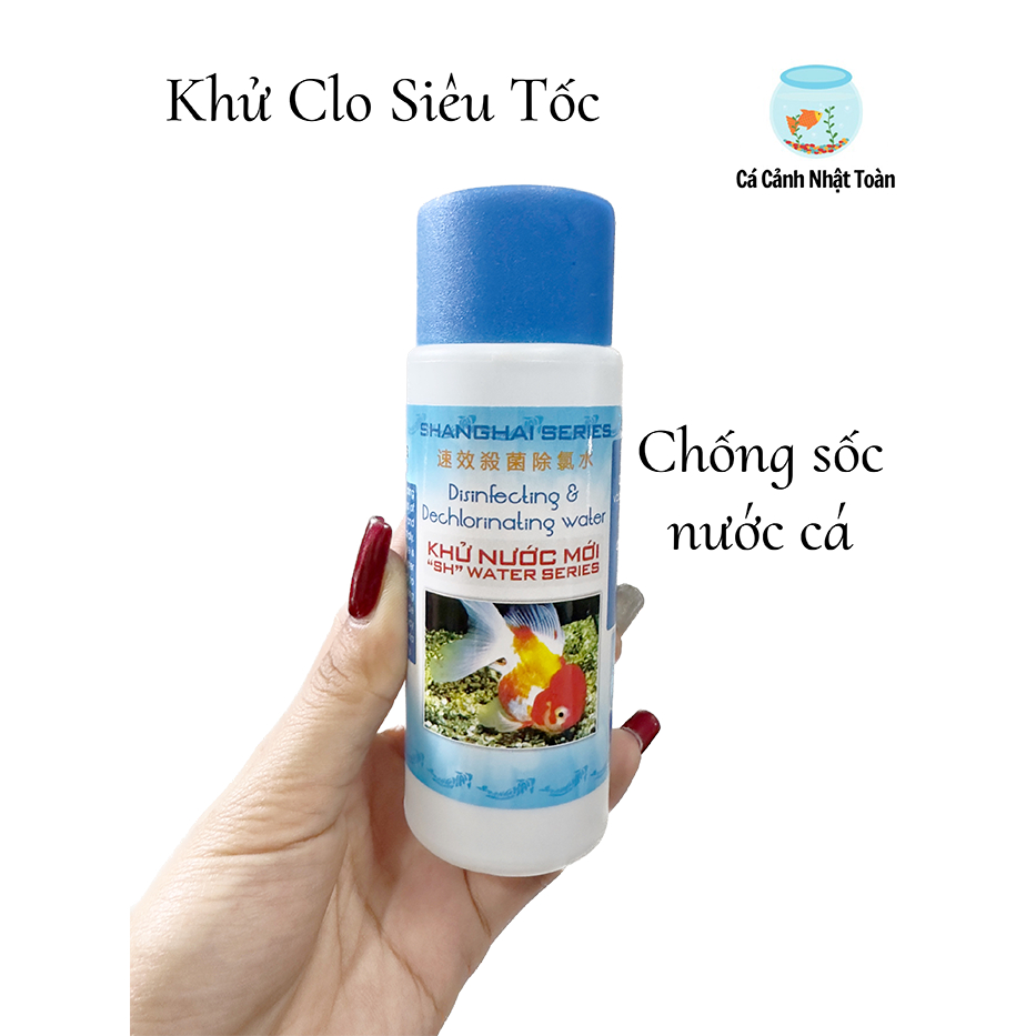 DUNG DỊCH KHỬ CLO NƯỚC MỚI THAY GIÚP CÁ CHỐNG SỐC NƯỚC SHANGHAI SERIES 125ML