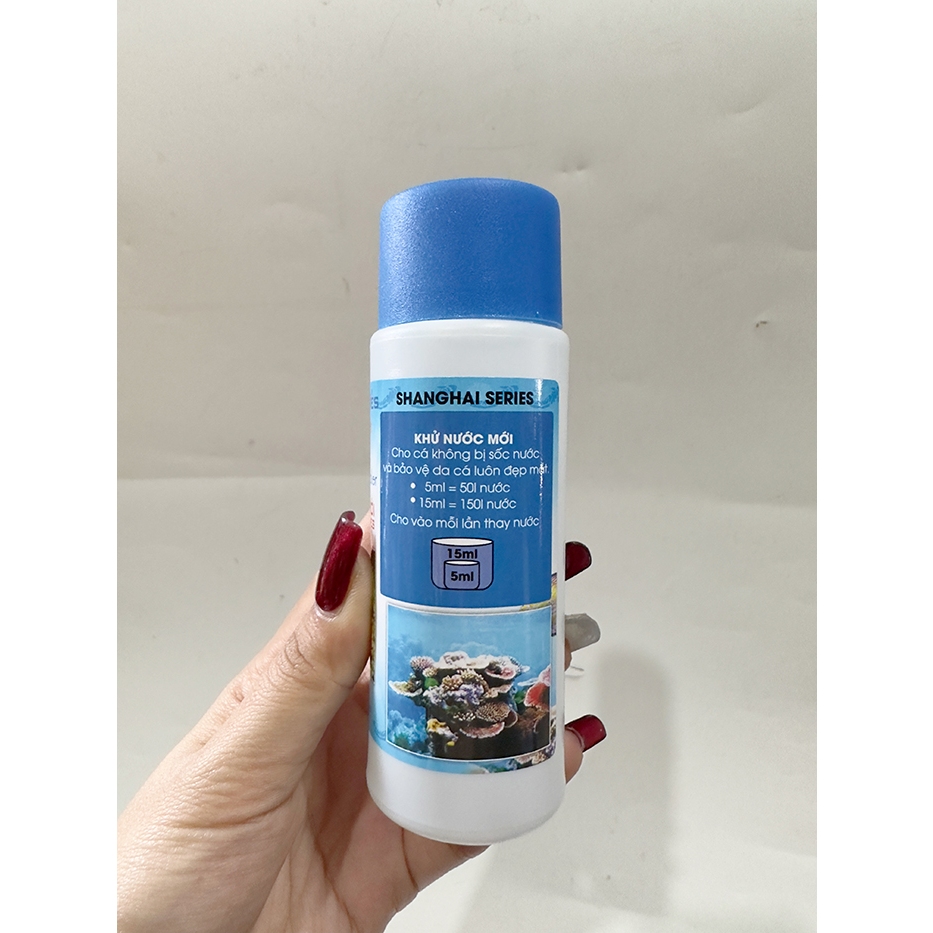 DUNG DỊCH KHỬ CLO NƯỚC MỚI THAY GIÚP CÁ CHỐNG SỐC NƯỚC SHANGHAI SERIES 125ML