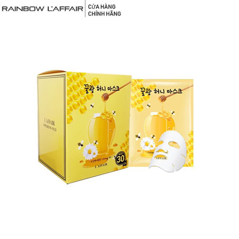 1-5 miếng Mặt nạ Rainbow L'affair Honey mask 25ml/ mask mật ong  -  chống lão hóa, mờ thâm nám, giữ ẩm, ngừa mụn IS146