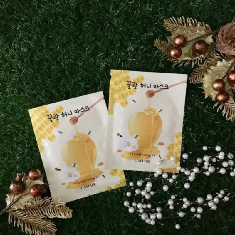 1-5 miếng Mặt nạ Rainbow L'affair Honey mask 25ml/ mask mật ong  -  chống lão hóa, mờ thâm nám, giữ ẩm, ngừa mụn IS146