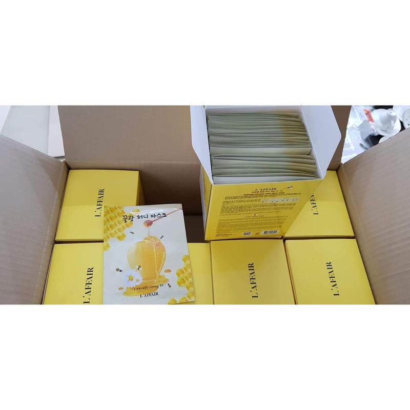 1-5 miếng Mặt nạ Rainbow L'affair Honey mask 25ml/ mask mật ong  -  chống lão hóa, mờ thâm nám, giữ ẩm, ngừa mụn IS146
