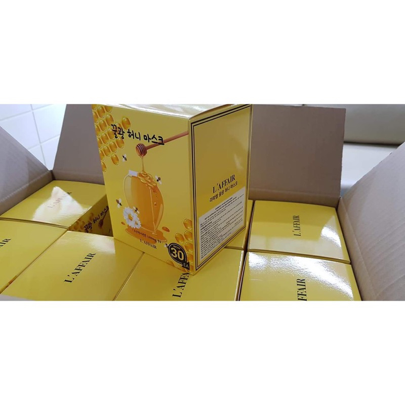 1-5 miếng Mặt nạ Rainbow L'affair Honey mask 25ml/ mask mật ong  -  chống lão hóa, mờ thâm nám, giữ ẩm, ngừa mụn IS146