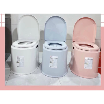 Bô Vệ Sinh, Bô Di Động Cho Người Già, Người Bệnh, Bà Bầu Siêu Chắc Chắc - Bồn Cầu Nhựa Di Động