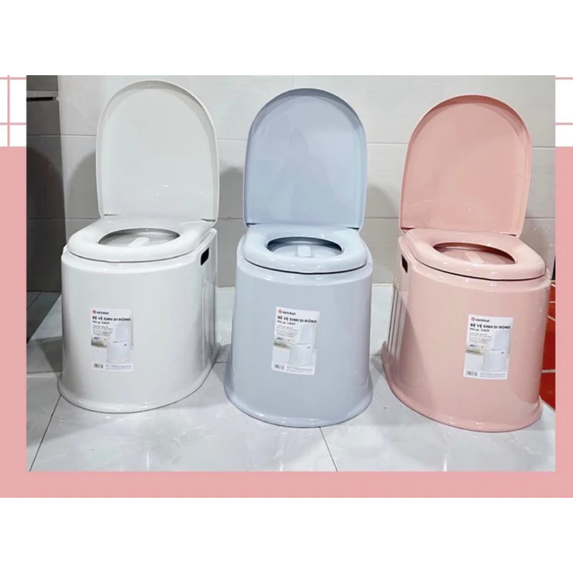Bô Vệ Sinh, Bô Di Động Cho Người Già, Người Bệnh, Bà Bầu Siêu Chắc Chắc - Bồn Cầu Nhựa Di Động