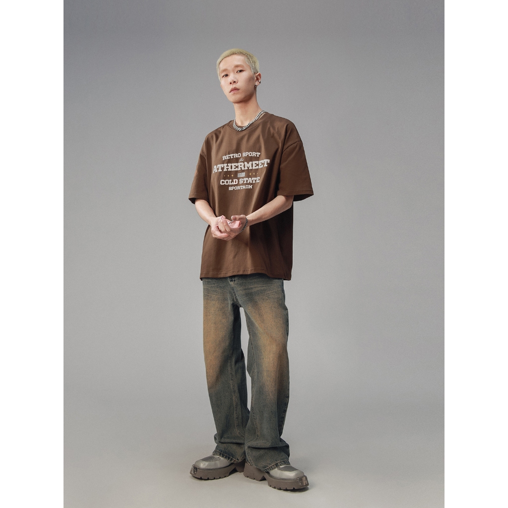 Áo Thun Nam Nữ REDLABEL RETRO, Áo Phông Basic Form Rộng Tay Lỡ Cao Cấp Cá Tính Chất Cotton Dày Dặn