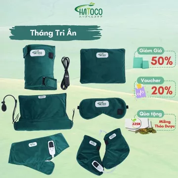 Đai Chườm Thảo Dược Hatoco Đa Năng, Đai Thảo Dược Chườm Mắt, Vai Gáy, Body, Lưng Bụng, Chân Khớp Gối, Khuỷu Tay