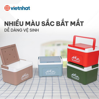 Phích Vuông Thái 2.3L 3932 Việt Nhật, Phích Mini Giữ Nhiệt Tiện Lợi, Phích Đá Giữ Nhiệt Cam Homeware