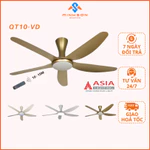 Quạt Trần Đèn Cao Cấp ASIA 5 Cánh Điều Khiển Từ Xa Động Cơ Lõi Đồng Mạnh Mẽ Êm ÁI Bền Bỉ  Chính Hãng Bảo Hành 24 Tháng — ảnh 1