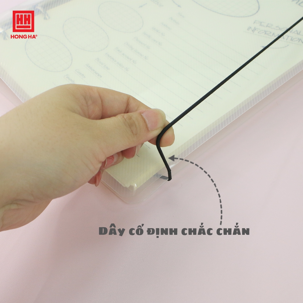 Ảnh Sổ còng bìa nhựa trong 200 trang Subject Hồng Hà định lượng 100gsm kích thước A5/B5 2