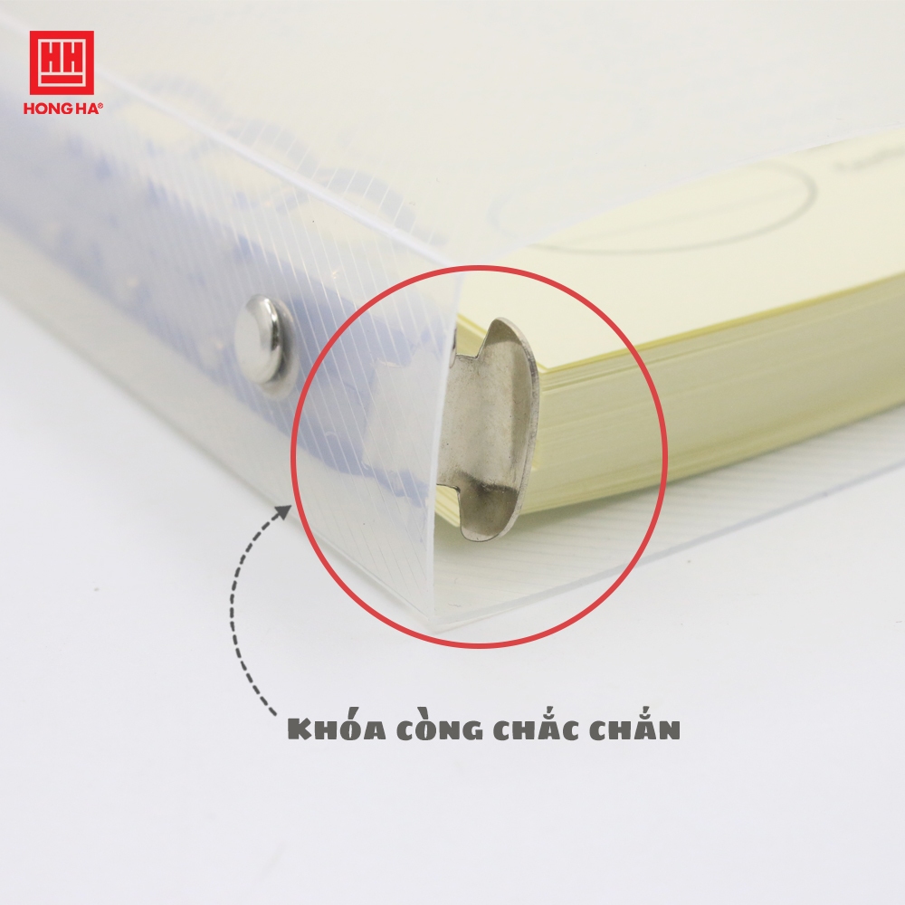 Ảnh Sổ còng bìa nhựa trong 200 trang Subject Hồng Hà định lượng 100gsm kích thước A5/B5 4