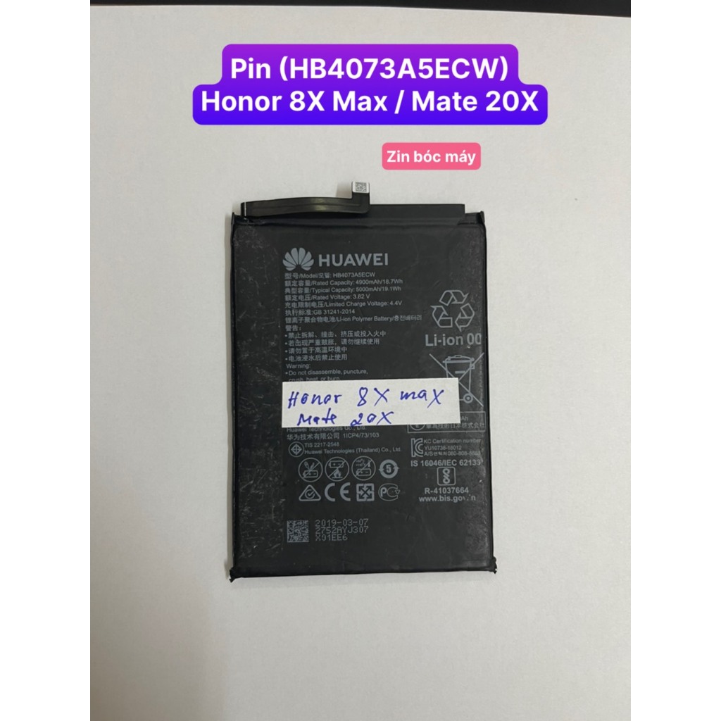 Pin HB4073A5ECW/Honor 8X Max / Mate 20X (Zin Bóc máy) | Shopee Việt Nam