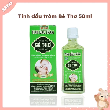 Tinh Dầu Tràm Bé Thơ 50ml, Tinh Dầu Tràm Huế Nguyên Liệu Tự Nhiên Hàng Chính Hãng Cho Bé