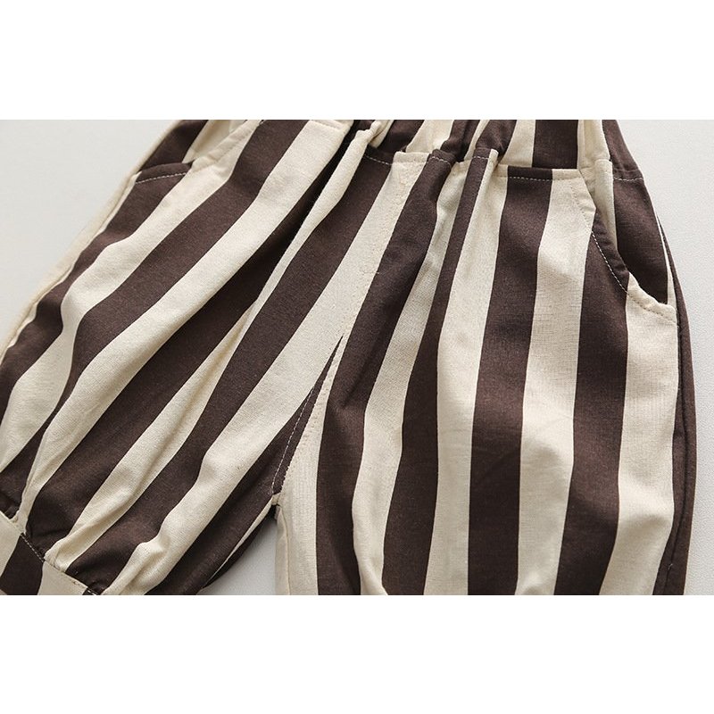 (HÀNG QCCC) Bộ hè qc phối túi chất áo cotton khô kèm quần linen mềm mát phù hợp cho bé đi chơi size 9-20kg,