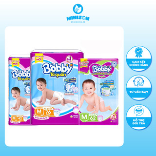 Tã/Bỉm Quần Bobby NB1/ NB2/ SS70/ S56/ LD68/ LQ68/ XL62 Cho Bé | Minizon Kids