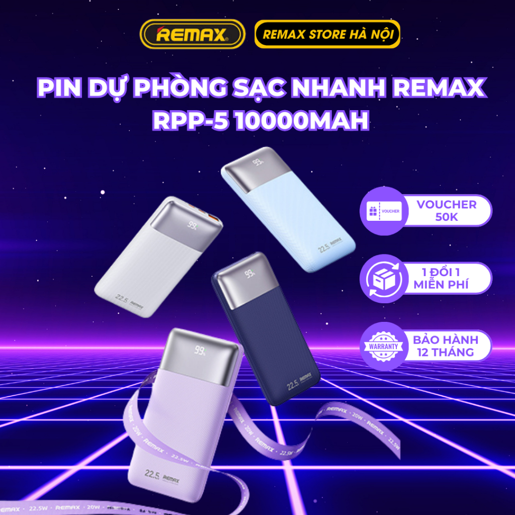 Pin dự phòng sạc nhanh Remax RPP-5 và RPP-678 10000mah cổng input LN ...