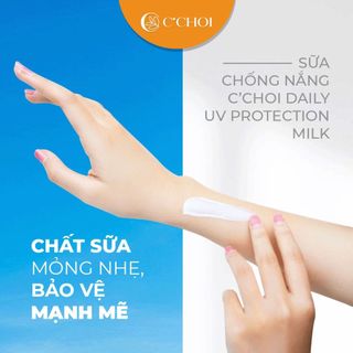 Sữa chống nắng phổ rộng C'CHOI dưỡng da sáng khoẻ - Daily UV Protection Milk SPF 50+, PA ++++