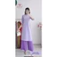 Áo dài cách tân dáng suông vải lụa Tây Thi, áo dài kết ngọc vải lụa tây thi trẻ trung sang chảnh MS05