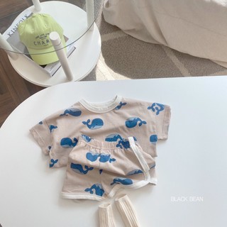 [COTTON ĐANH MỊN] Bộ Đồ Cộc Tay Họa Tiết Gấu Yêu Cho Bé – Chất Cotton Mịn Mát, Co Giãn Tốt | Đủ Size 73–110