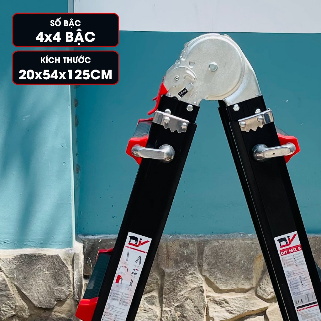 Thang nhôm gấp đa năng DIY MTL-44B chiều cao sử dụng tối đa chữ A 196cm, chữ I 405cm