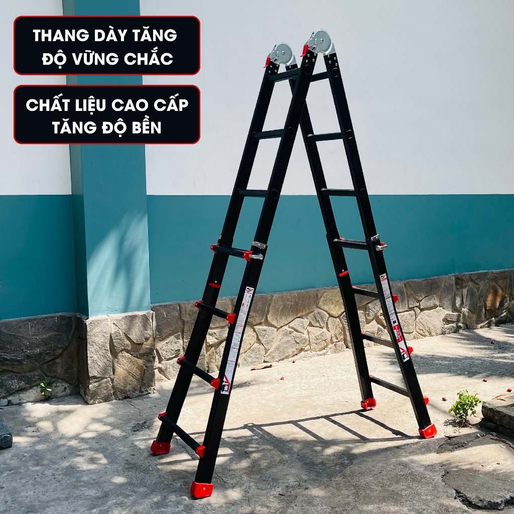 Thang nhôm gấp đa năng DIY MTL-44B chiều cao sử dụng tối đa chữ A 196cm, chữ I 405cm