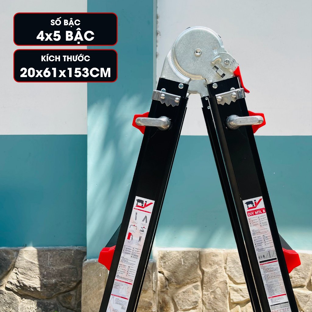 Thang nhôm gấp đa năng DIY MTL-45B chiều cao sử dụng tối đa chữ A 246cm, chữ I 512cm
