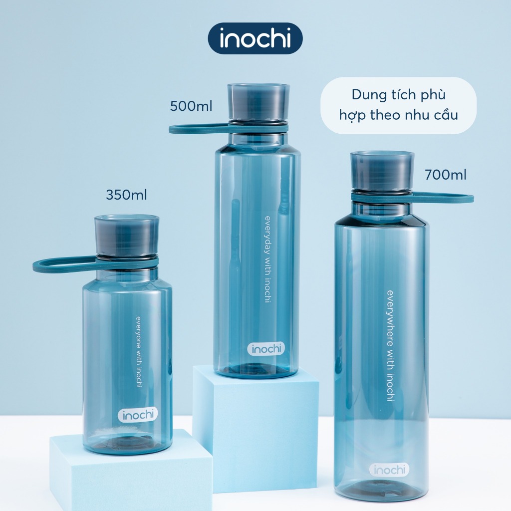 Bình nước cho bé mang đi học gọn nhẹ, dễ thương Inochi - KITA SLIM 350-500ML