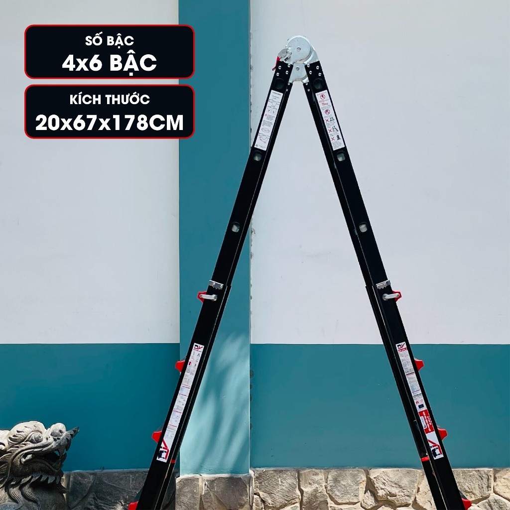 Thang nhôm gấp đa năng DIY MTL-46B chiều cao sử dụng tối đa chữ A 301cm, chữ I 624cm