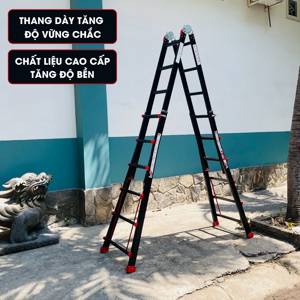 Thang nhôm gấp đa năng DIY MTL-46B chiều cao sử dụng tối đa chữ A 301cm, chữ I 624cm