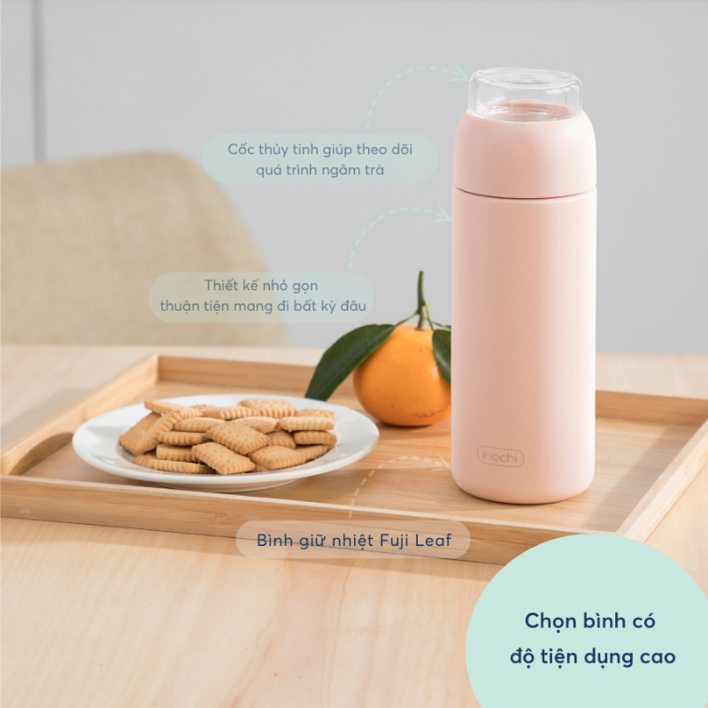 Bình pha trà giữ nhiệt Fuji Leaf 450ml INOCHI