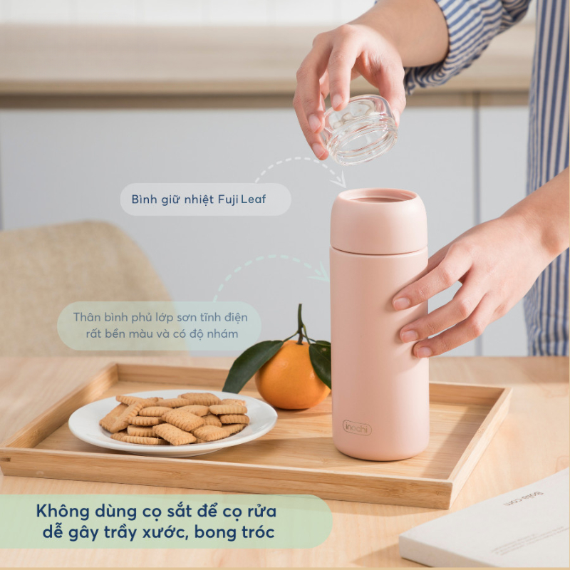 Bình pha trà giữ nhiệt Fuji Leaf 450ml INOCHI
