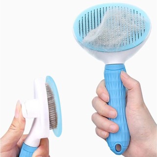 Lược chải lông thú cưng - có nút bấm tách lông tự động khỏi lược __