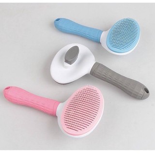 Lược chải lông thú cưng - có nút bấm tách lông tự động khỏi lược __