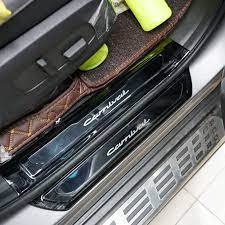 Ốp bậc cửa Kia Carnival 2021 - 2024,  Nẹp bước chân Chất liệu Inox / Titan cao cấp, sang trọng