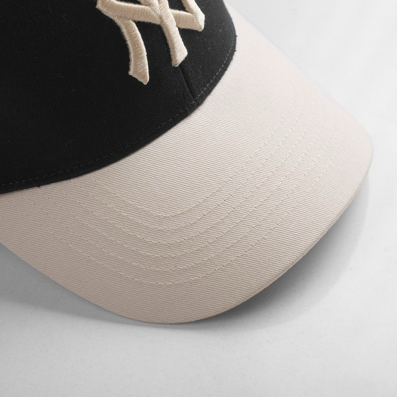 Mũ Nón Lưỡi Trai MLB Meowist Black Cream Logo NY chất liệu vải Kaki , Thể Thao, Thời Trang, Cá Tính