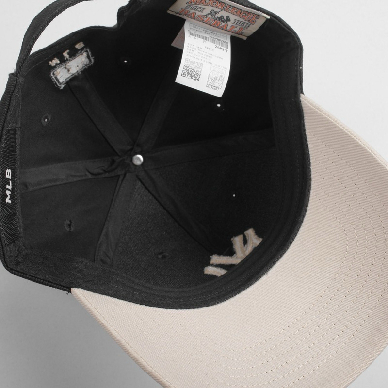 Mũ Nón Lưỡi Trai MLB Meowist Black Cream Logo NY chất liệu vải Kaki , Thể Thao, Thời Trang, Cá Tính
