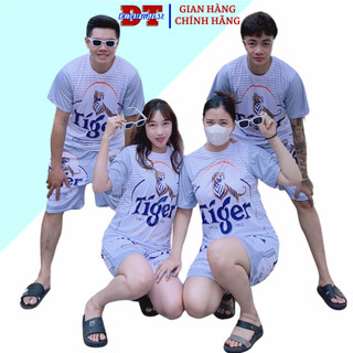 [RẺ VÔ ĐỊCH] Bộ Quần Áo Form Rộng Unisex Nam Nữ Họa Tiết BIA TIGER BẠC Sét Thể Thao bóng chày KL2