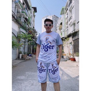 [RẺ VÔ ĐỊCH] Bộ Quần Áo Form Rộng Unisex Nam Nữ Họa Tiết BIA TIGER BẠC Sét Thể Thao bóng chày KL2