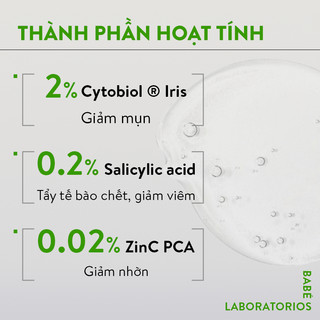 (Hàng Công TY) Sữa Rửa Mặt Cho Da Dầu Mụn Babe Laboratorios Purifying Cleansing Gel 200ml Duduhouse