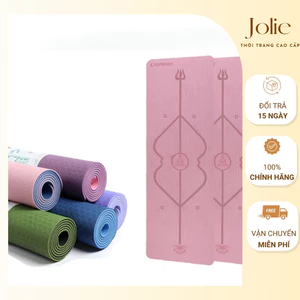 Thảm Tập YOGA Định Tuyến 8MM [ TẶNG TÚI ] Chuẩn TPE 2 Lớp Cao Cấp Chống Trượt và Bám Sàn Tốt [Có Bảo Hành]