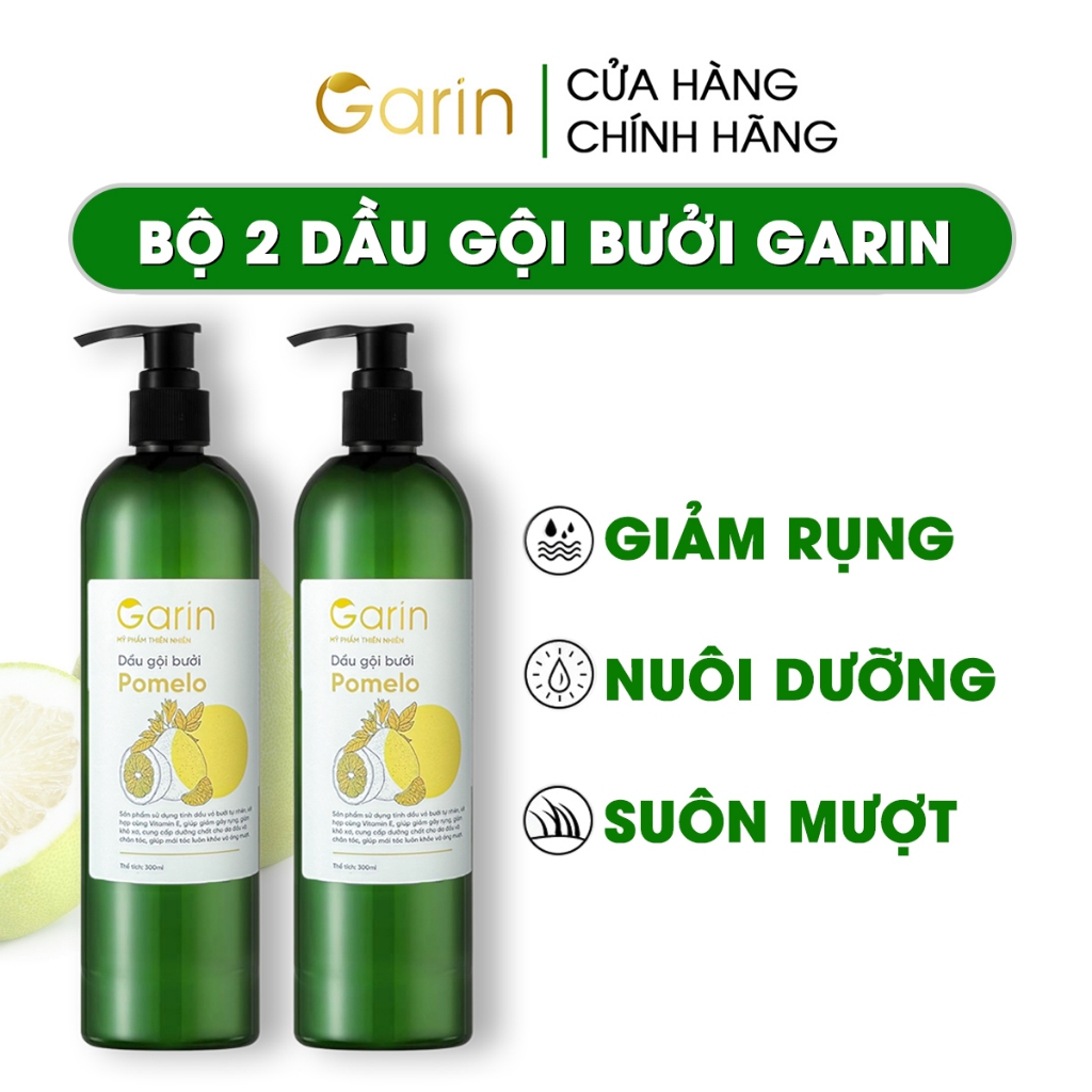 Ảnh Combo 2 chai dầu gội đầu bưởi kích mọc tóc Garin 300ml làm sạch tóc và da đầu dưỡng tóc chắc khỏe 1