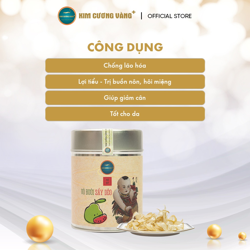 Ảnh Vỏ Bưởi Sấy Dẻo Kim Cương Vàng - Hương Vị Tự Nhiên, Hỗ Trợ Giảm Cân, Ngăn Ngừa Lão Hóa (60Gr/Hộp) 4