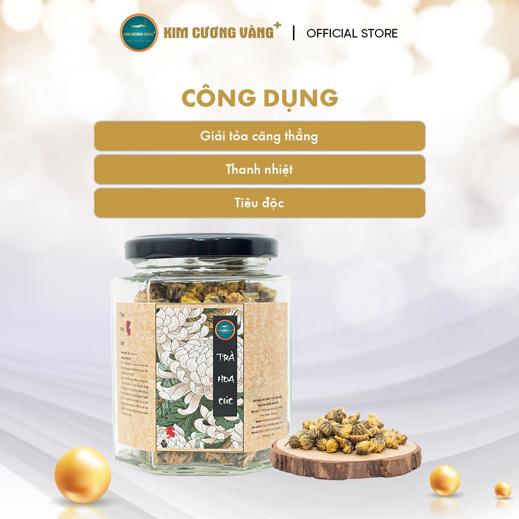 Ảnh Trà Hoa Cúc Sấy Khô Kim Cương Vàng - Hỗ Trợ Thanh Nhiệt, Giảm Căng Thẳng, Ổn Định Huyết Áp (30Gr/Hủ) 3