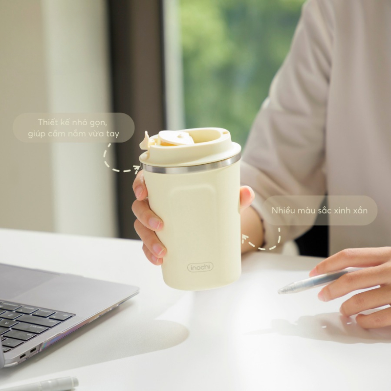 Cốc giữ nhiệt INOCHI Fuji Meet 350 ml cầm tay nhỏ gọn