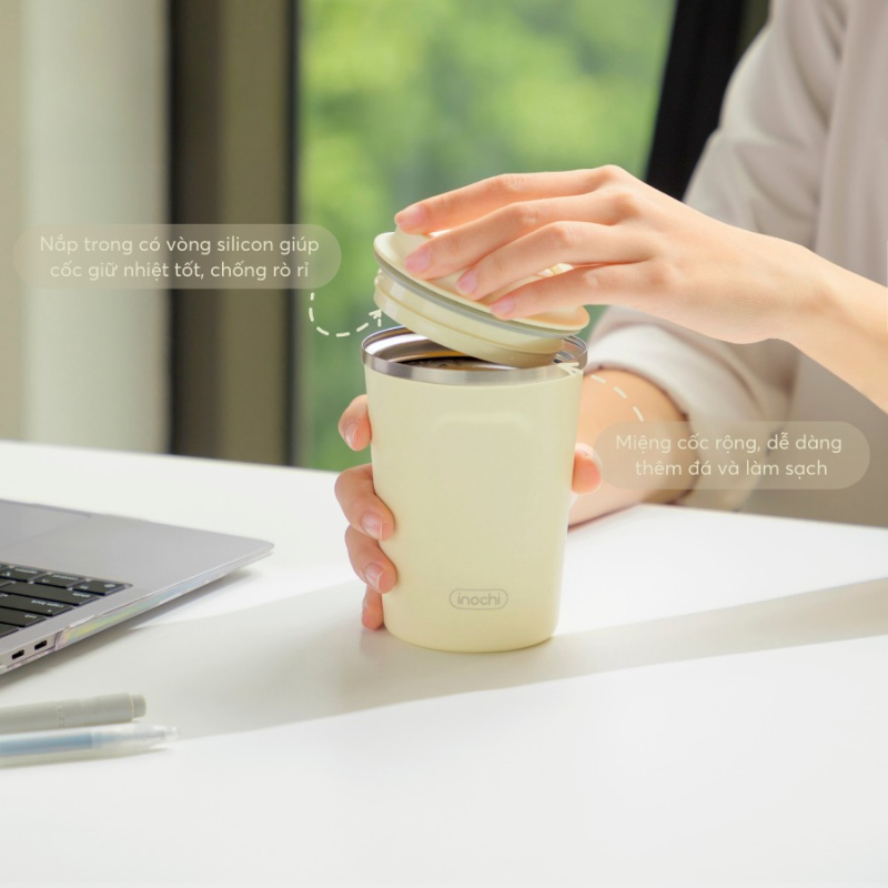 Cốc giữ nhiệt INOCHI Fuji Meet 350 ml cầm tay nhỏ gọn