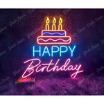Bảng Đèn Cầm Tay Led Neon Happy Birthday ( có gắn pin sẵn phía sau khung đèn)| Ghiền Decor, trang trí tiệc sinh nhật,... — ảnh 2