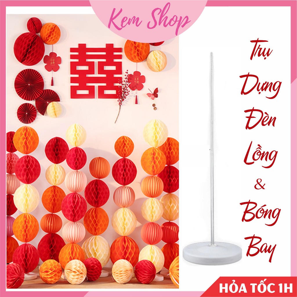 Trụ inox, trụ nhựa dựng đèn lồng, bóng bay trang trí sinh nhật, đám cưới  - Kemshop K85