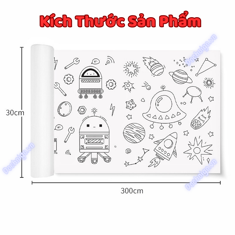 Tranh tập tô màu dán tường cho bé, có thể cắt hình dán có sẵn keo dán mặt sau của giấy