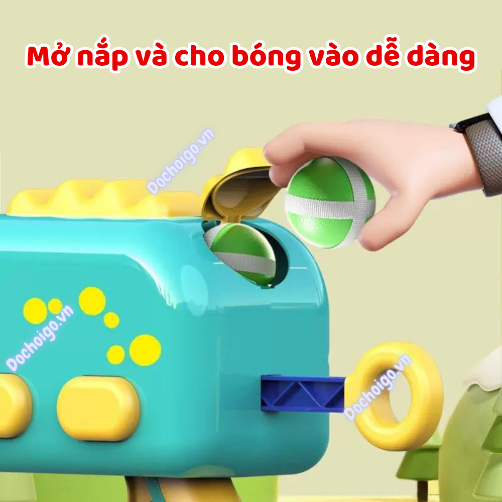 Máy bắn bóng dính máy bắn bóng hình khủng long Tặng kèm bia mục tiêu hình dễ thương và móc treo tường